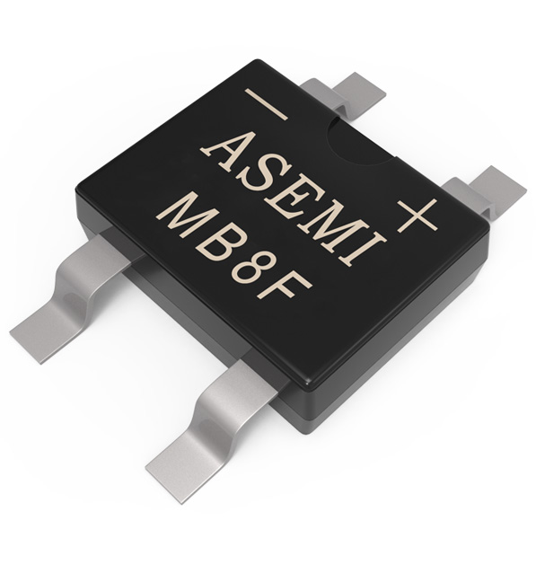 MB10F/MB8F/MB6F，ASEMI貼片整流橋，薄體貼片小封裝用50MIL芯片，智能插座、電表設備適配整流橋MB10F