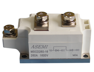 MSCD260-16,MSCD260-12,MSCD260-10,MSCD260-08,  ASEMI單臂串聯整流模塊