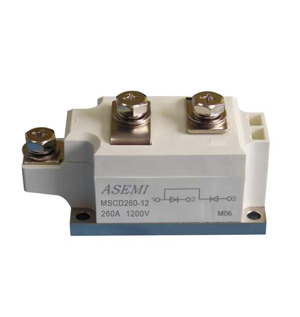 MSCD260-16,MSCD260-12,MSCD260-10,MSCD260-08,  ASEMI單臂串聯整流模塊