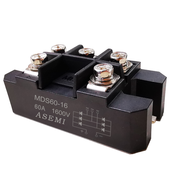 MDS100-16,MDS75-16,MDS60-16，ASEMI三相整流模塊，工業機電/數控機床/工業焊機用大功率整流模塊