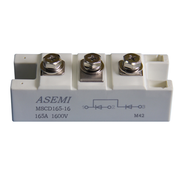 MSCD165-16,MSCD165-12,MSCD200-16,MSCD200-12,  ASEMI單臂串聯整流模塊