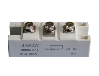 MSCD165-16,MSCD165-12,MSCD200-16,MSCD200-12,  ASEMI單臂串聯(lián)整流模塊