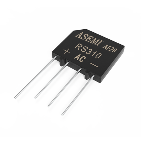 RS310/RS308/RS307/RS306，ASEMI整流橋,插件小扁橋采用60MIL規(guī)格GPP芯片，開(kāi)關(guān)小電源、