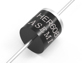 HER608/HER607/HER606/HER605/HER604/HER603 ASEMI高效恢復二極管 R-6軸向插件封裝