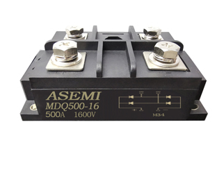 MDQ500-16/MDQ400-16/MDQ500-12/MDQ400-12   ASEMI品牌單相整流模塊