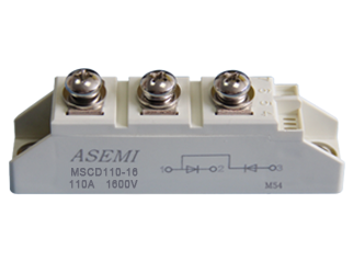MSCD110-16,MSCD110-12,MSCD100-16,MSCD100-12,  ASEMI單臂串聯整流模塊